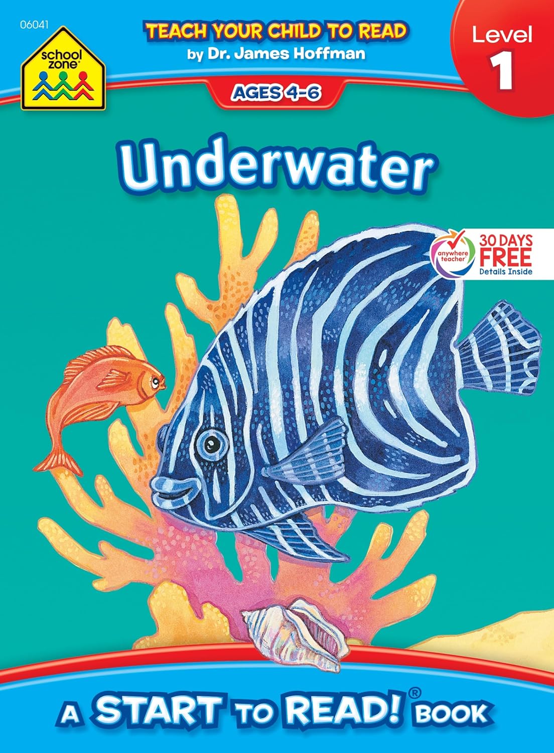 School Zone Underwater, Start to Read! Book Level 1: 16 Pages, Kindergarten, Reading Book, Sight Words, Rhyming, Vocabulary, Sentence Structure, Ages 4-6 (Start to Read! Book Series)