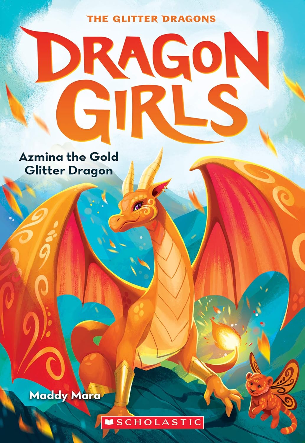 Azmina the Gold Glitter Dragon (Dragon Girls #1) (1)