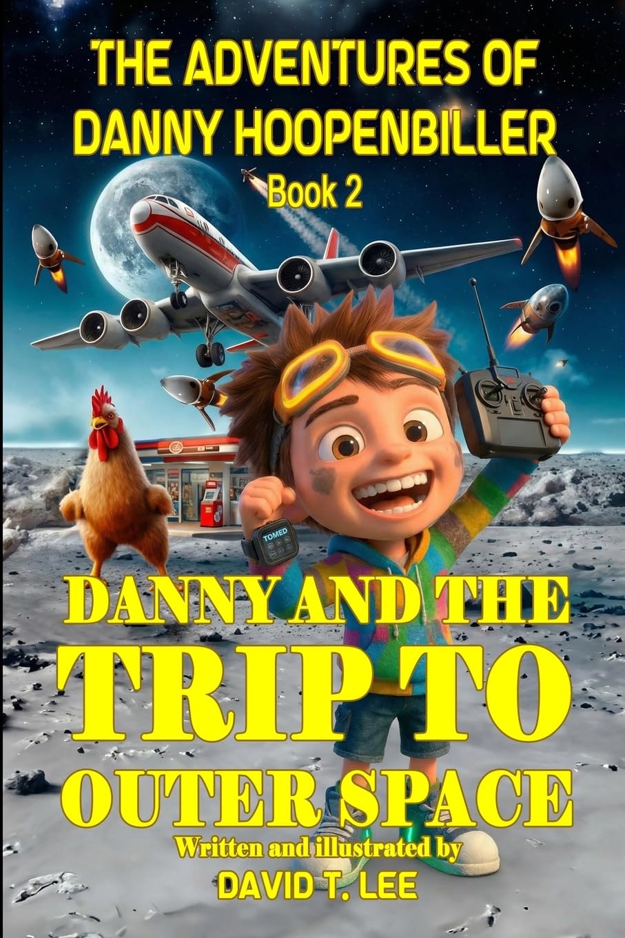 Danny and the Trip to Outer Space: This book is written and illustrated by 8 year old author, David T. Lee. It contains 16 chapters, 6,500 words and 6 ... old). (The Adventures of Danny Hoopenbiller)