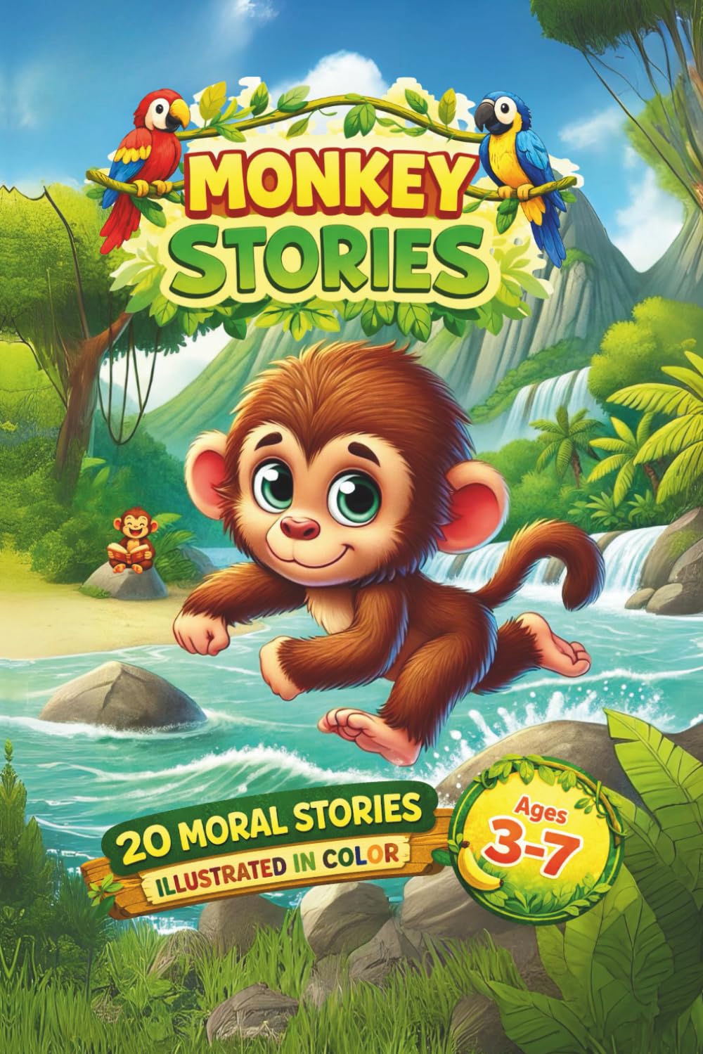 Monkey Stories: 20 moral stories illustrated in color (Little Star Adventure)