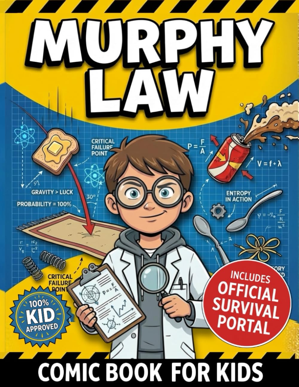 Murphy Law Comic Book For Kids: A Laugh-Out-Loud Graphic Novel Explaining Life Principles for Children. Master Anxiety with Logic, Science & The Official Chaos Survival Portal for Smart & Feral Kids