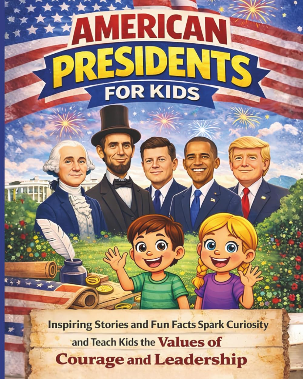 American History Presidents for Kids: Inspiring Stories and Facts to Spark Curiosity and Teach Kids the Values of Courage and Leadership