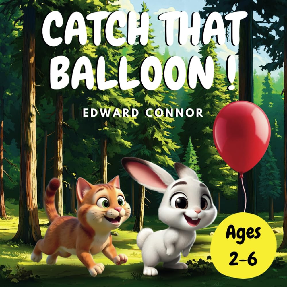 CATCH THAT BALLOON: A Funny Cat and Rabbit Book for Kids about Kindness, Sharing, Friendship and Never Giving Up!