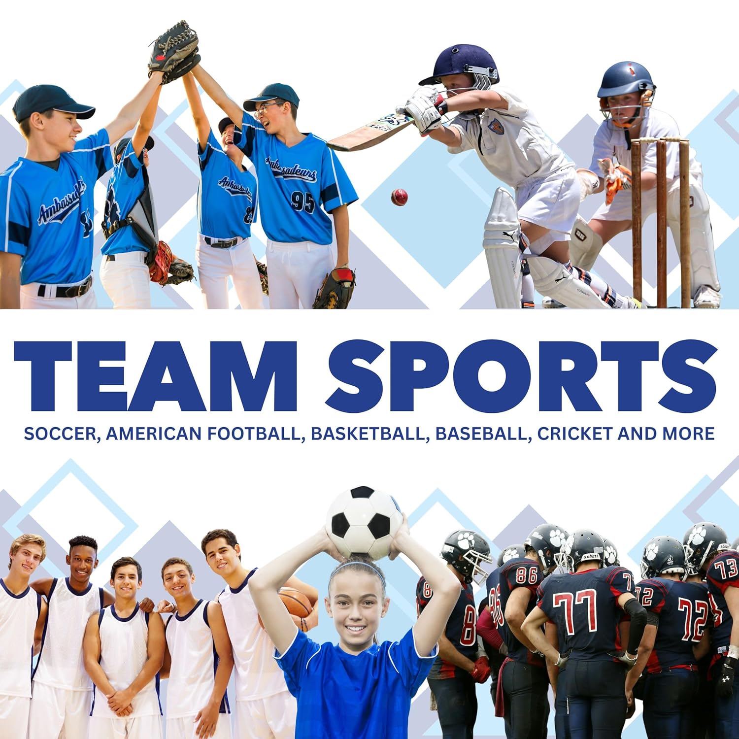 Team Sports (Mini Movers Sports Series) Ages 6-12: : Covers Basketball, Baseball, Soccer, Football, & Cricket. Kids Non-Fiction Covering Gameplay, ... (Sports Series for Kids Aged 6-12) Book 1)