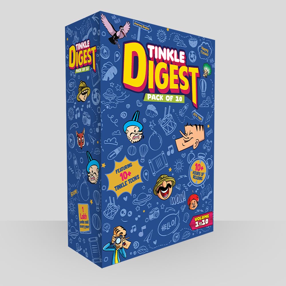 Tinkle Digest Collection, Complete Set Vol. 1-10 | Illustrated Children's Comic Books | Suppandi Shambu Tantri | Amar Chitra Katha (Jataka Collection)